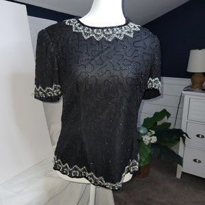 Elegant and Gorgeous Black Stenay Evening Top for long evening skirt or pants